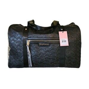 New Juicy Couture XL "Black Licorice" Overnighter Weekender Travel Bag